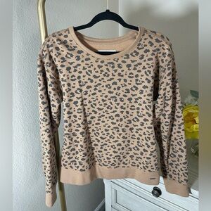 Abercrombie and Fitch leopard print pullover sweater